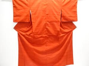 無地手織り真綿紬着物